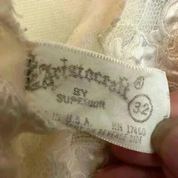 Vintage Aristocraft Slip Nightgown Sleepwear Adjustable Strap Floral Lace Sz 32 - Picture 4 of 6